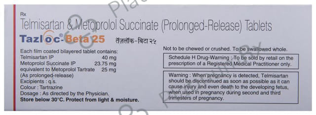 Tazloc Beta 40/25mg Tablet PR 10s