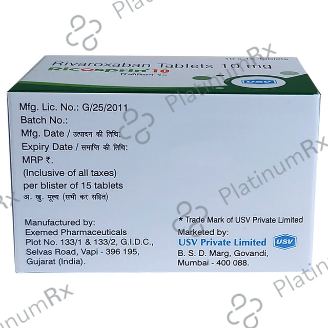 Ricosprin 10mg Tablet 15s