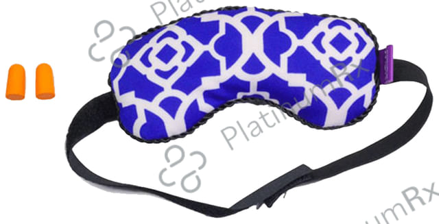 Viaggi Microbeads Eye Mask with Ear Plugs Blue