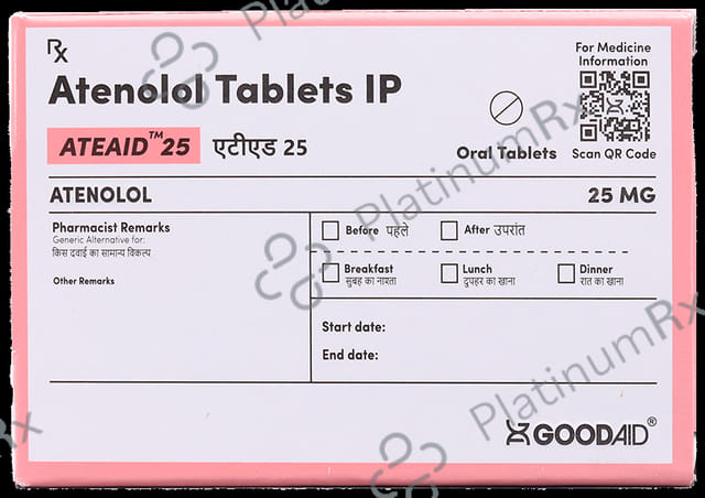 Ateaid 25mg Tablet 14s