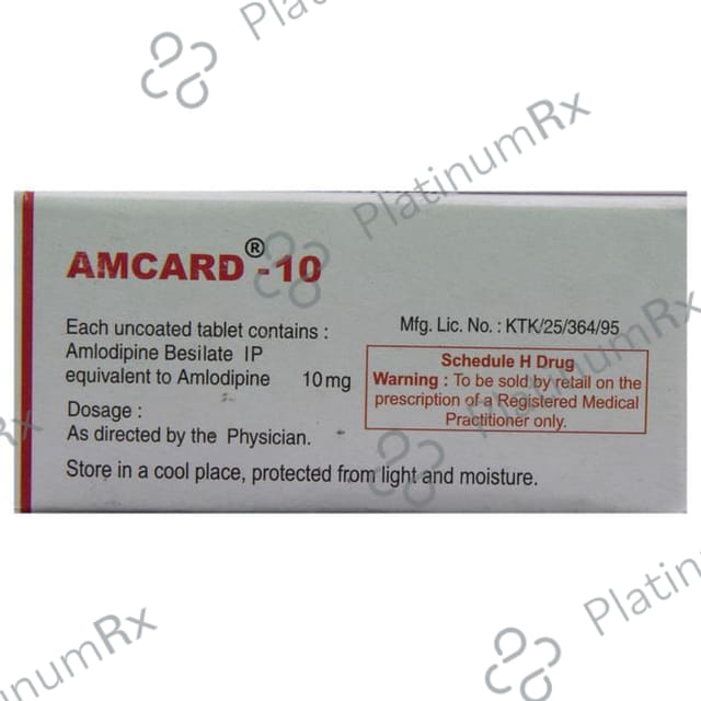 Amcard 10mg Tablet 10s