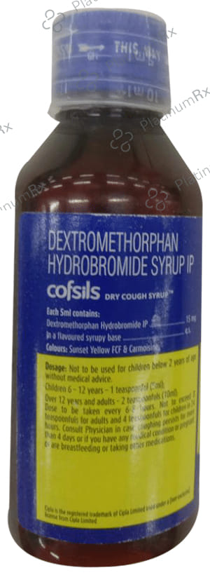 Cofsils 15mg Dry Cough Syrup 100ml