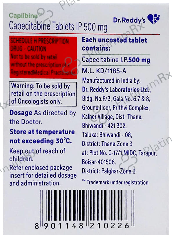 Capibine 500mg Tablet 10 Tablet