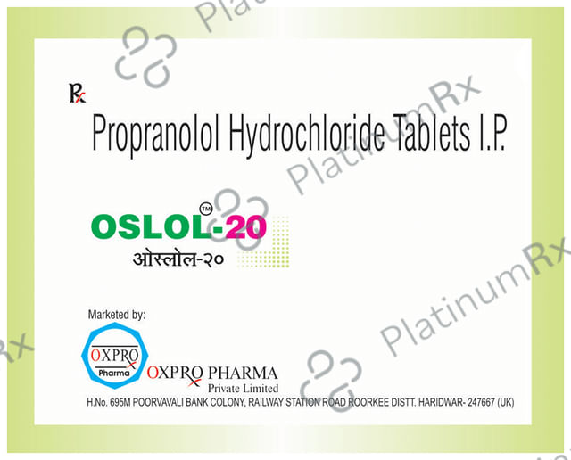 Oslol 20mg Tablet 10s Oxpro Pharma Pvt. Ltd.