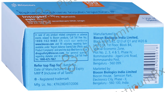 Insugen 30/70 (100 IU/ml) (1*10ml Vial)