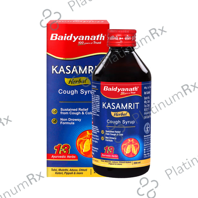 Baidyanath (Noida) Kasamrit Herbal Cough Syrup 200 ml
