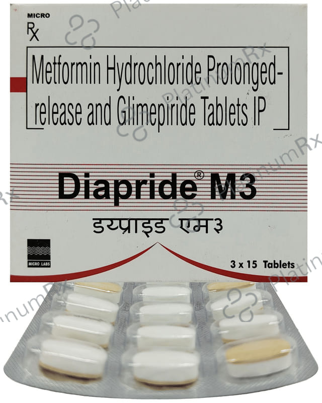 Diapride M 3/500mg Tablet 15s