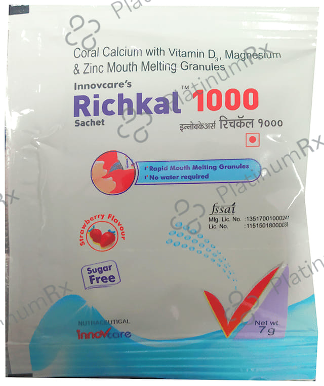 Richkal 1000 Sugar Free Granules Strawberry