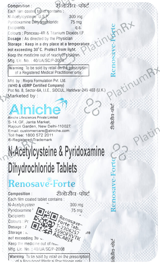 Renosave Forte 300/75mg Tablet 10s
