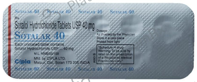 Sotalar 40mg Tablet 10s