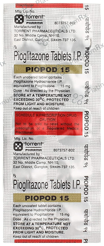 Piopod 15mg Tablet 10s
