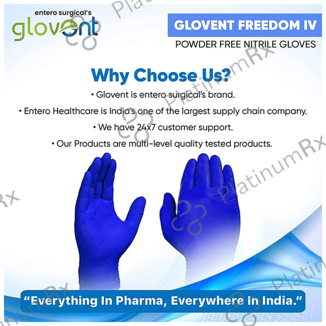 Glovent Nitrile Examination Gloves Powder Free Medium