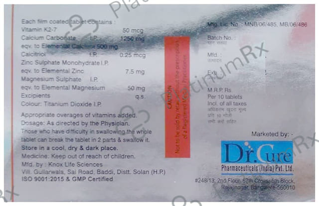 Bone C Max K2 Tablet 10s