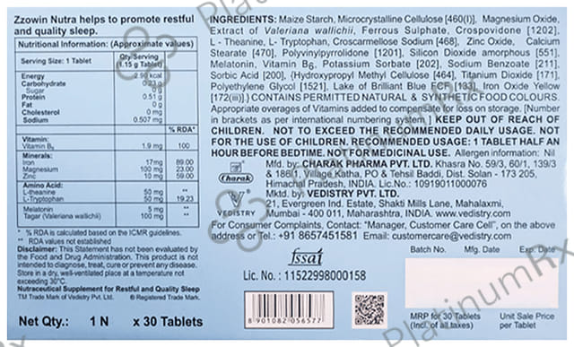 Zzowin Nutra Tablet 30s