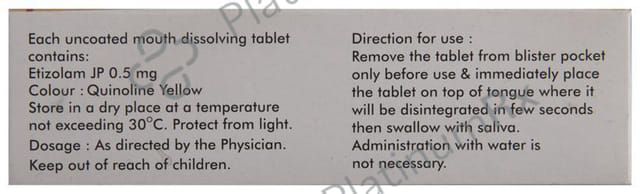 Etizep 0.5 Tablet MD
