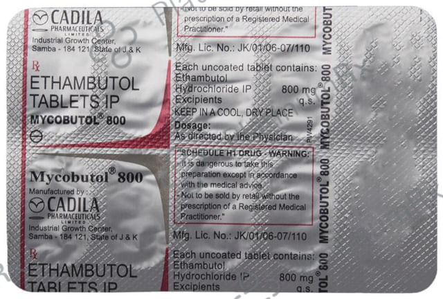 Mycobutol 800 Tablet