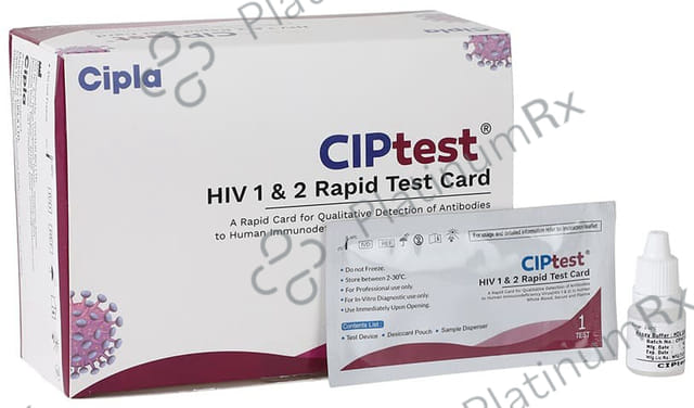Ciptest HIV 1 & 2 Rapid Test Card