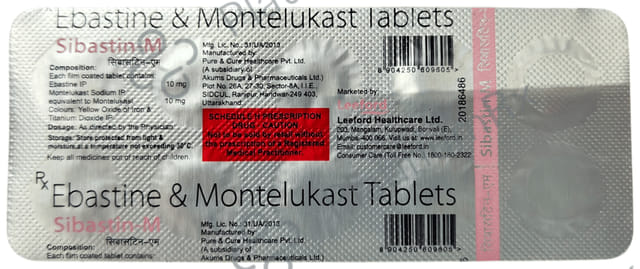 Sibastin M 10/10mg Tablet 10s