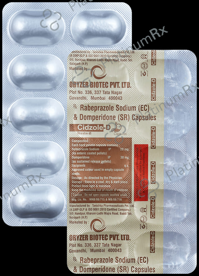 Cidzole D 30/20mg Capsule SR 10s