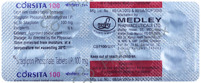 Corsita 100mg Tablet 10s