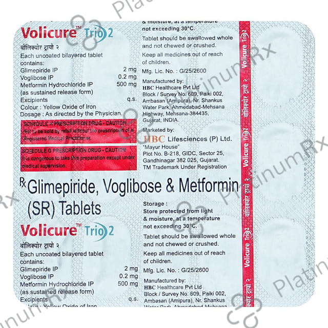 Volicure Trio 2/500/0.3mg Tablet 10s