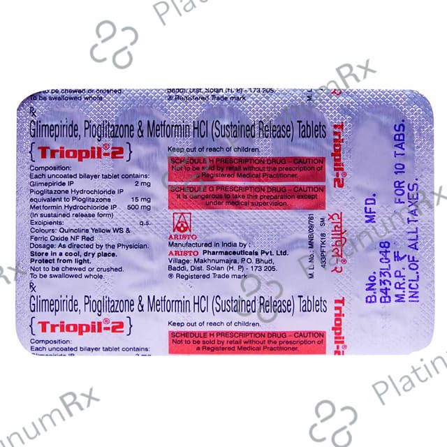 Triopil 2mg/500mg/7.5mg Tablet 10s