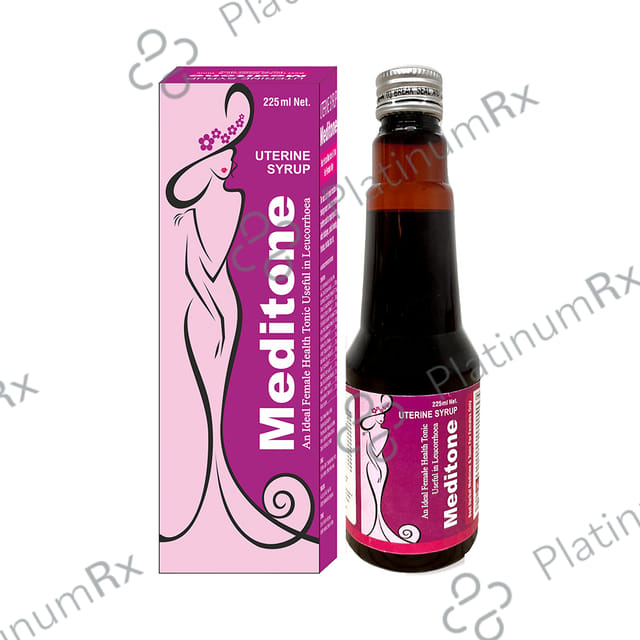 Meditek Meditone Uterine Syrup for Irregular Period, Vaginal Infection and White Discharge (225ml Each) 1 Bottle