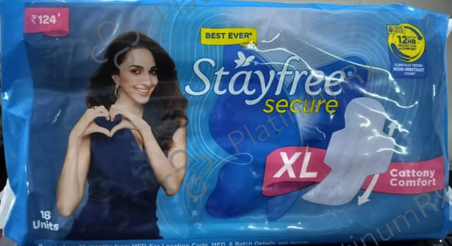 Stayfree Secure Cottony Comfort with Wings Size XL 18s