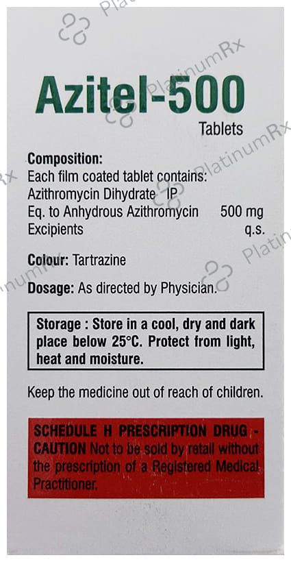 Azitel 500mg Tablet 3s