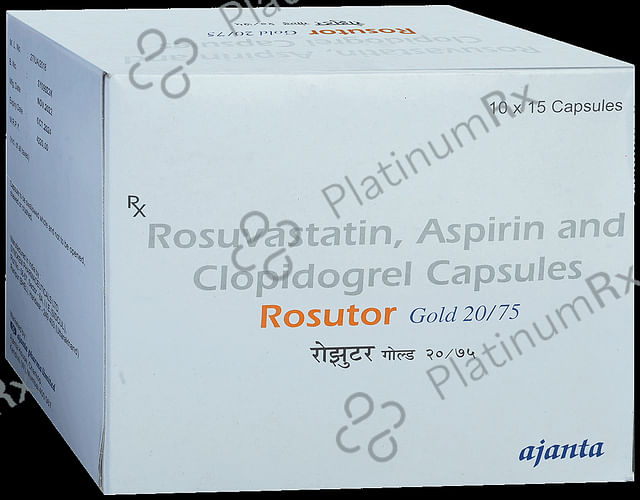 Rosutor Gold 20/75/75mg Capsule 15s
