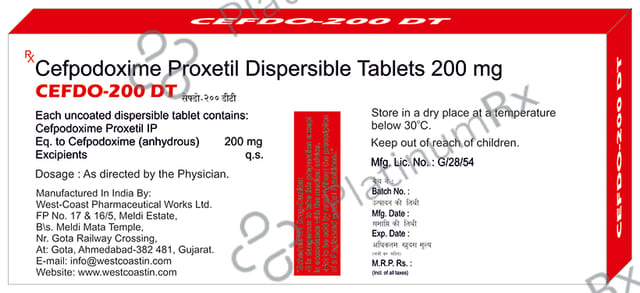 Cefdo 200mg DT Tablet 10s
