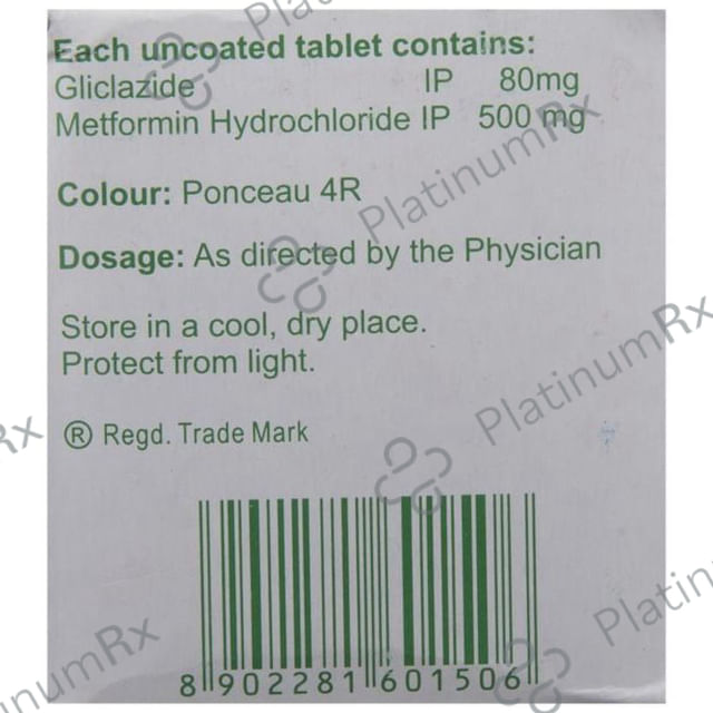 Glychek M Forte 80/500mg Tablet 15s
