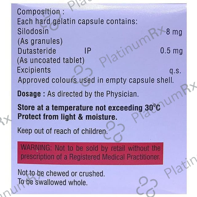 Silowel D 0.5/8mg Capsule 10s