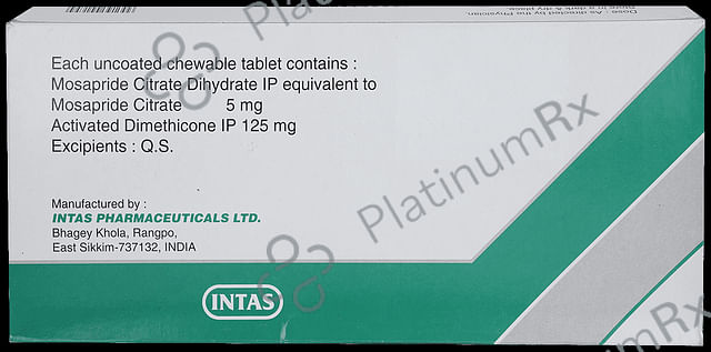 Moza MPS 125/5mg Chewable Tablet 10s