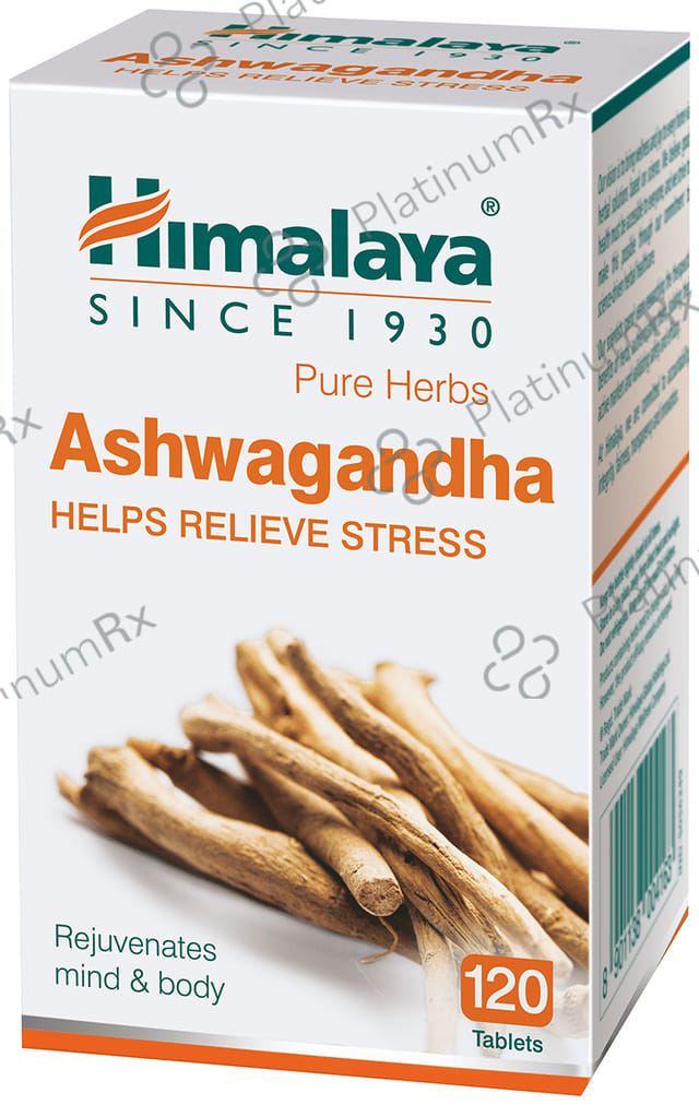 Himalaya Wellness Ashvagandha Stress Relief Supplement Rejuvenates Mind & Body Tablet 120s
