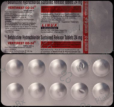 Vertirest OD 24mg Tablet 10s