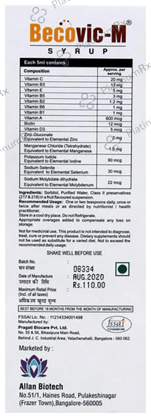 Becovic M Syrup 200ml