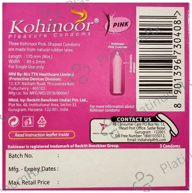 Kohinoor Pink Condom