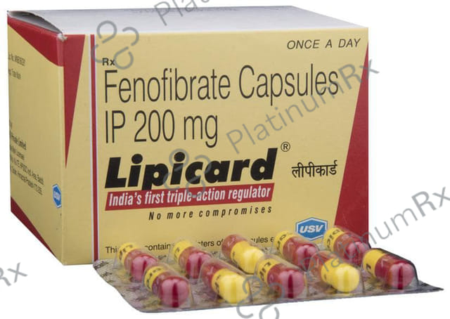 Lipicard 200mg Capsule 10s