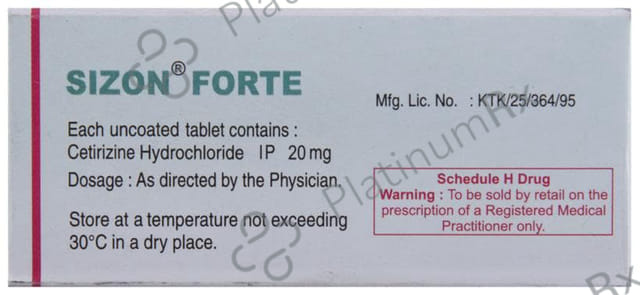 Sizon Forte 20mg Tablet 10s