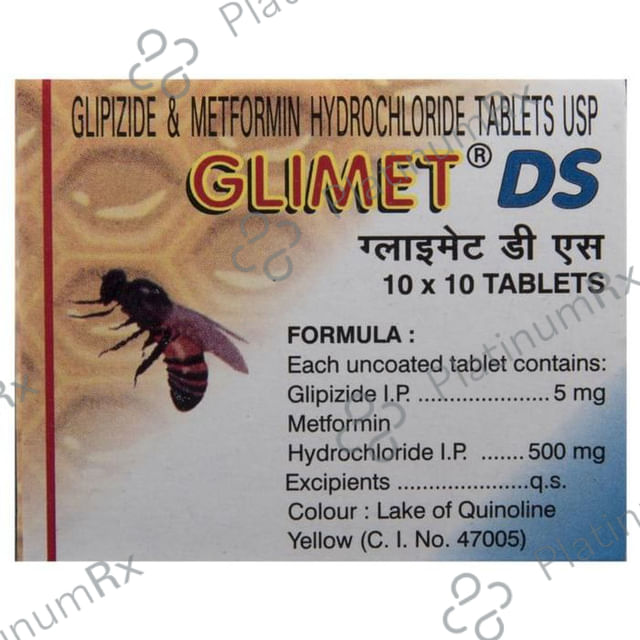 Glimet DS 5/500mg Tablet 10s