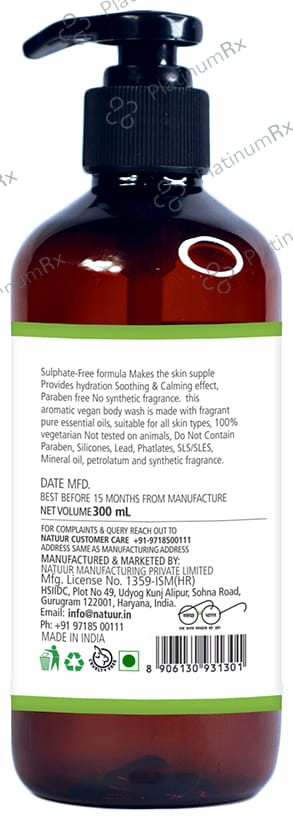 Natuur Rejuvenating Skin Body Wash Rose & Vetiver