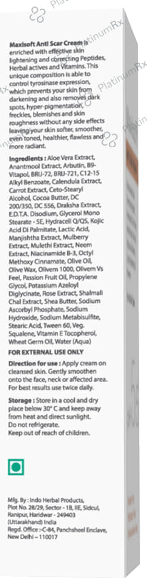 Maxisoft PH 5.5 Anti Scar Cream (25gm Each) 2 Tubes