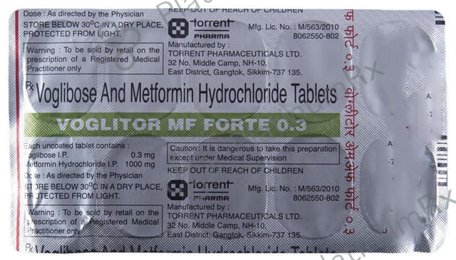 Voglitor MF Forte 1000/0.3mg Tablet 10s