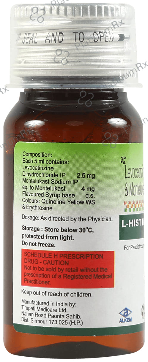 L Hist Mont 5/10mg Syrup 30ml