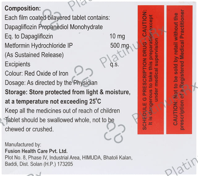 Dexiglu M 10/500mg Tablet ER 10s