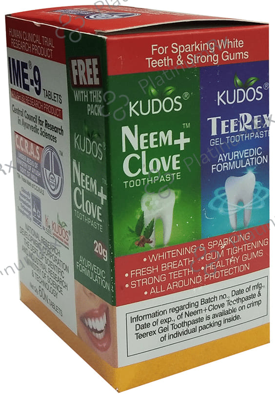 Kudos IME 9 Tablet with Neem+Clove Toothpaste 20gm Free