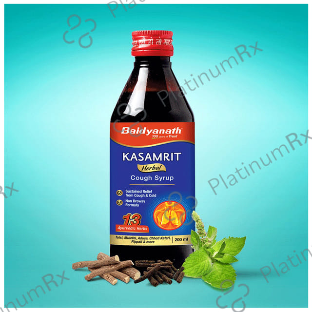 Baidyanath (Noida) Kasamrit Herbal Cough Syrup 200 ml