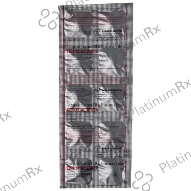 Telsar Beta 50/40mg Tablet ER 10s
