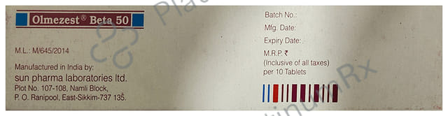 Olmezest Beta 50/20mg Tablet ER 10s